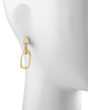 Murano 18k Brushed Gold Link Drop Earrings