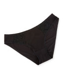 Roxane Mesh-Inset Bikini Briefs, Black