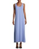 Pique Knit Long Tank Dress, Lavender