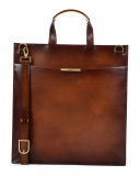Edition Leather Tall Briefcase, Brown