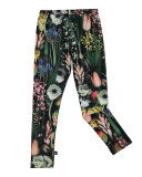 Niki Soft Botanic Stretch Leggings, Green/Multicolor, Size 3-14