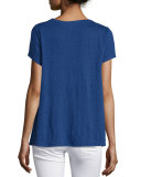 Short-Sleeve Organic Linen Jersey Tee