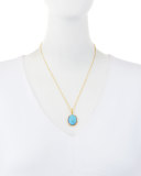 Opal Cabochon & Diamond Necklace in 24K Gold