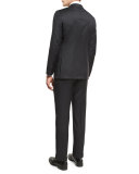 Windowpane-Check Sport Coat, Gray 