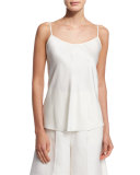 Scoop-Neck A-Line Camisole, Ivory
