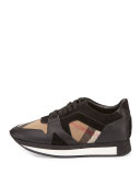 The Field Check Sneaker, Black