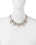 Lana Crystal-Pearl-Station Necklace