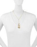 18K Gold Glamazon Disc Y-Pendant Necklace