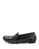 Uma Studded Patent Loafer, Black