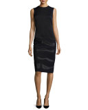 Sydney Layered Applique Dress, Black