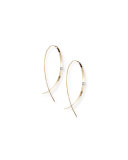 Small Flat Diamond Hoop Earrings