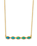 Marquis Opal Bar Necklace in 24K Gold