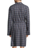 Paolo Plaid Flannel Robe, Toffee Check