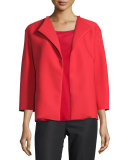 Mariska Boxy Topper Jacket, Red