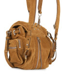 Mini Marti Nubuck Backpack, Nut/Nickel