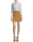 Le High A-Line Skirt, Tobacco
