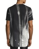 Intergalactic 02 Long Bleached T-Shirt, Black