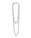 Mixed Link Caviar Necklace, 36"
