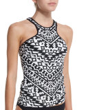 Kasbah Printed High-Neck Singlet Top