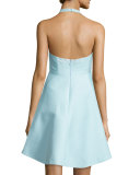 Sleeveless V-Neck A-line High-Low Cocktail Dress 