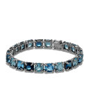 7mm Châtelaine® Linear Blue Topaz Bracelet with Diamonds