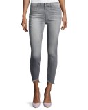The Charlie Ankle Skinny Jeans with Raw Tulip Hem, Jasmyn