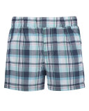 Short-Sleeve Polo Suspender Shirtzie w/ Plaid Shorts, Navy, Size 3-24 Months