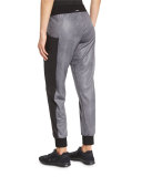 Stardust Paneled Sweatpants, Gray/Black