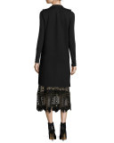 Tulsi Studded Lace Midi Skirt, Black