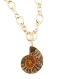 Fossilized Shell Pendant Necklace