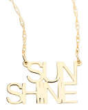 18k White Gold Vermeil Sunshine Necklace