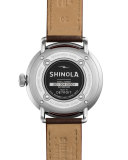 43mm Canfield Leather Strap Watch, Red
