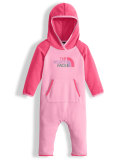 Hooded Fleece Colorblock Logo-Wear Coverall, Pink, Size 3-24 Months