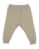 Heathered Cotton Track Pants, Gray, Size 6M-2