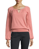 Marie Knit Keyhole Cashmere Sweater