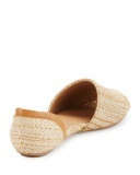 Akron Peep-Toe d'Orsay Flat, Natural