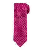 Neat Floral-Print Silk Tie, Purple