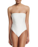 Rafia Bandeau One-Piece Swimsuit