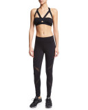 Supanova Sport Leggings W/Mesh Inset, Black