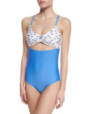 Summer School Cutout-Front One-Piece Swimsuit