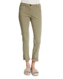 Low-Rise Skinny Jeans, Green Tea