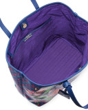 Little Marlborough Poppies Tote Bag, Dark Blue