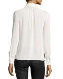 Claire Tie-Neck Georgette Top