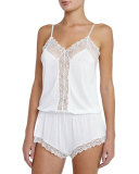 Magnolia Lace-Inset Teddy Romper