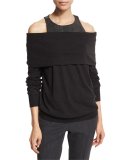 Monili-Tank Off-the-Shoulder Sweater, Anthracite