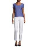 Tech-Cotton Wide-Cuff Pants, Ivory