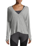Serenity V-Neck Sweatshirt, Gray