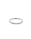 14K White Gold Expose Ring with Diamonds, Size 7