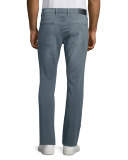 Five-Pocket Slim-Fit Denim Jeans, Slate Gray