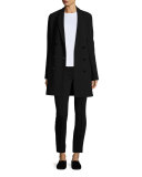 Janna Double-Breasted Wool Jacket, Black